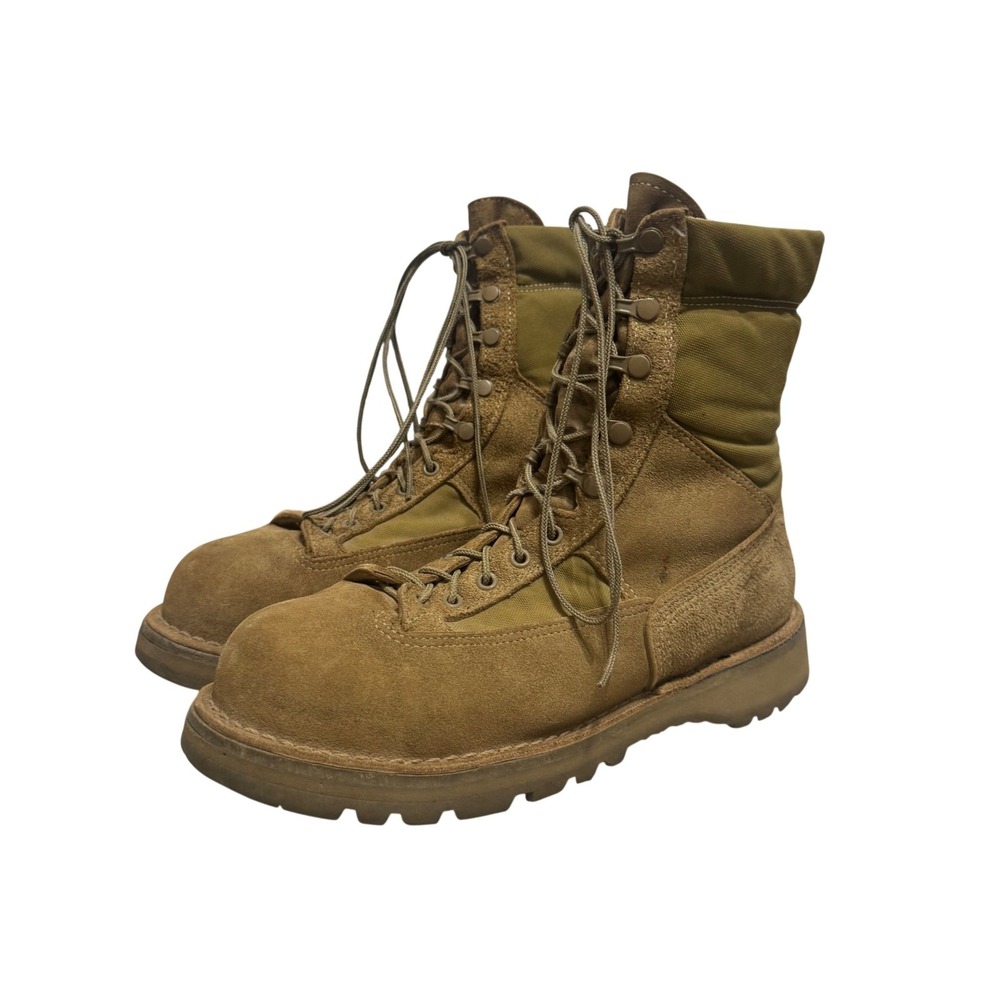 Danner 26029 Marine Hot ST Boots Mens 10.5 EE Mojave Tan Good USMC Steel Toe USA